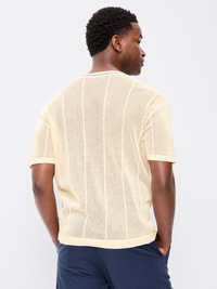 Relaxed Mesh-Knit T-Shirt