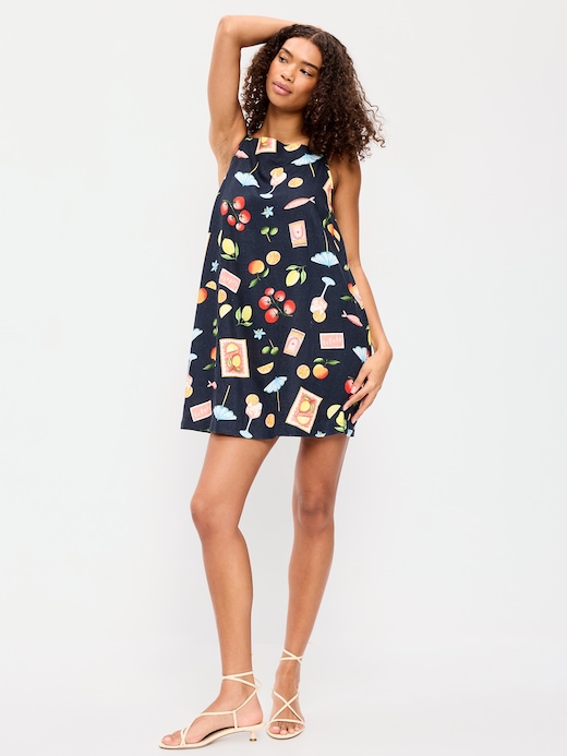 Linen Linen-Blend Apron-Neck Mini Shift Dress on clearance at Old Navy — 62% off