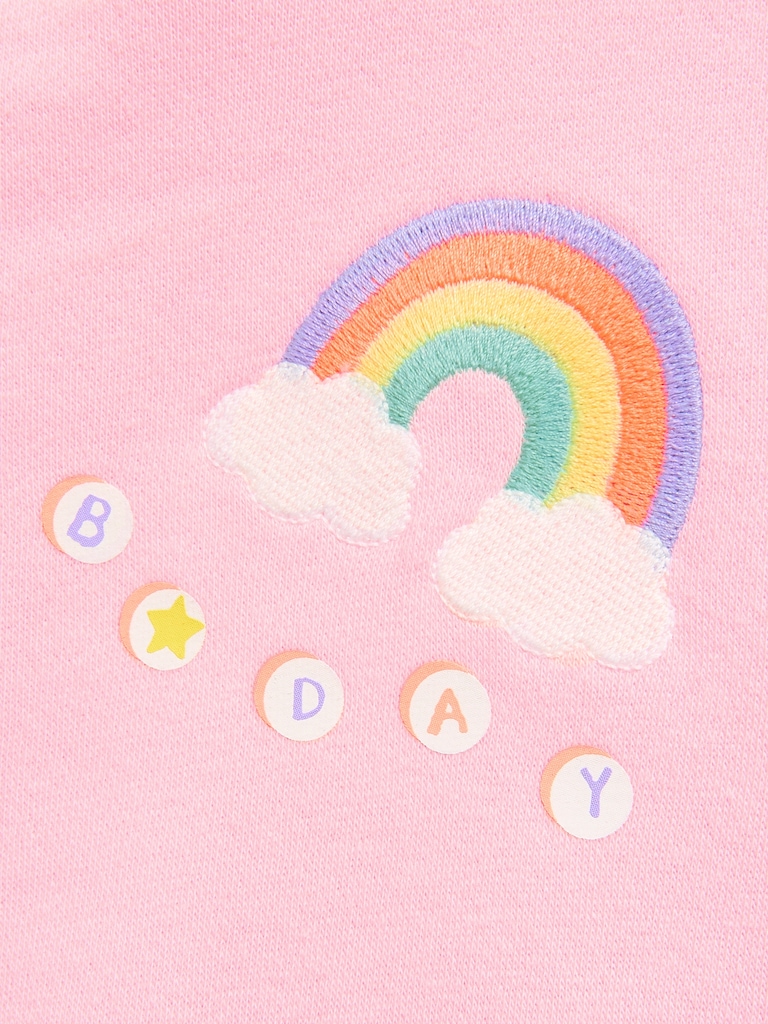 Embroidered Sweatshirt & Tutu Skirt Set for Toddler Girls