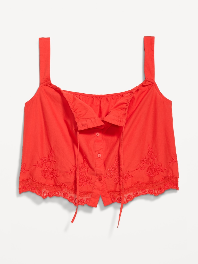 Tie-Front Cami Tank Top