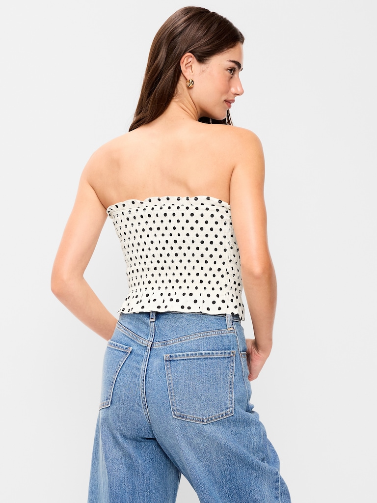 Smocked Bodice Tube Top