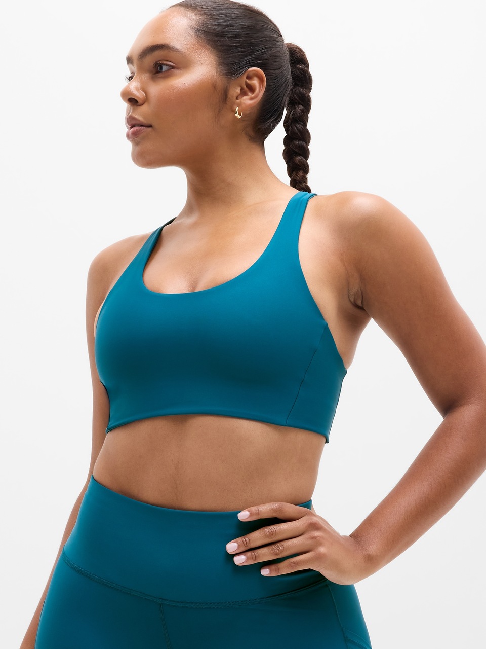 V-Neck Hardware One-Piece Swimsuit