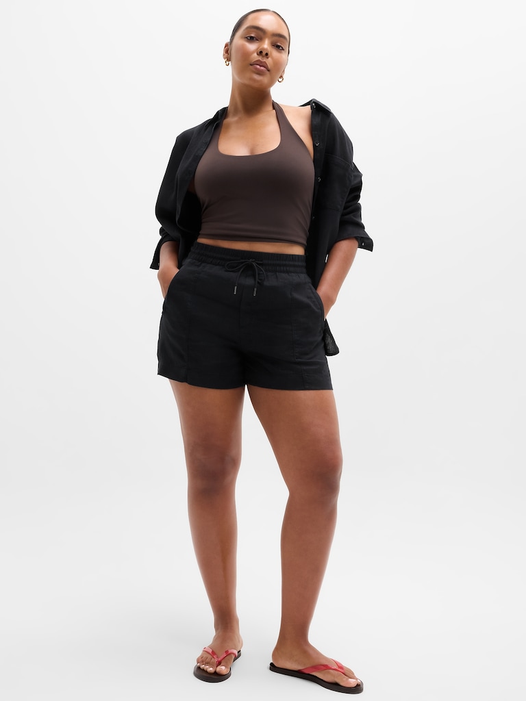 Retreat Linen Mid Rise 4" Short