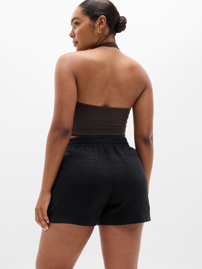 Retreat Linen Mid Rise 4" Short