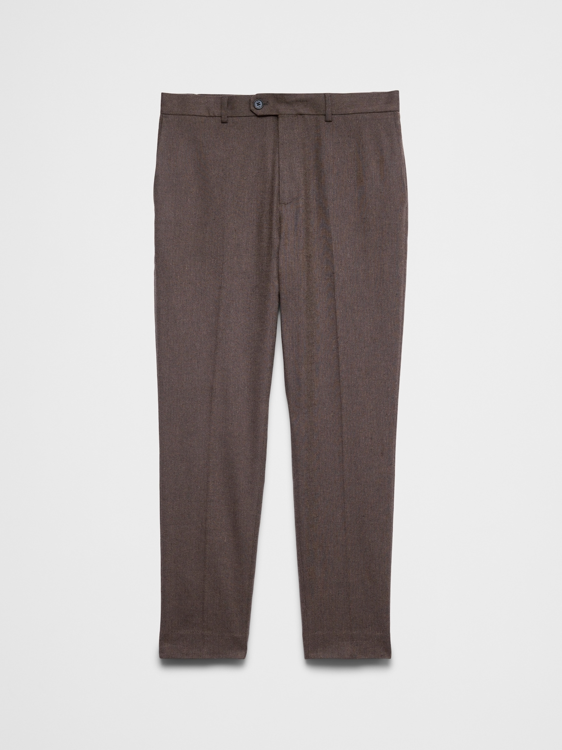 Linen-Blend Herringbone Suit Trouser