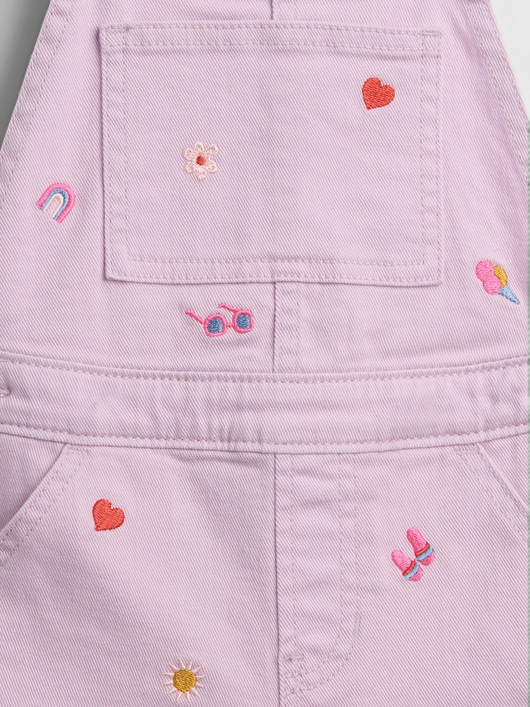 babyGap Embroidered Denim Shortalls