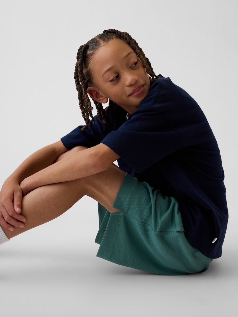 Kids GapFit 6" Recycled Mesh Easy Shorts