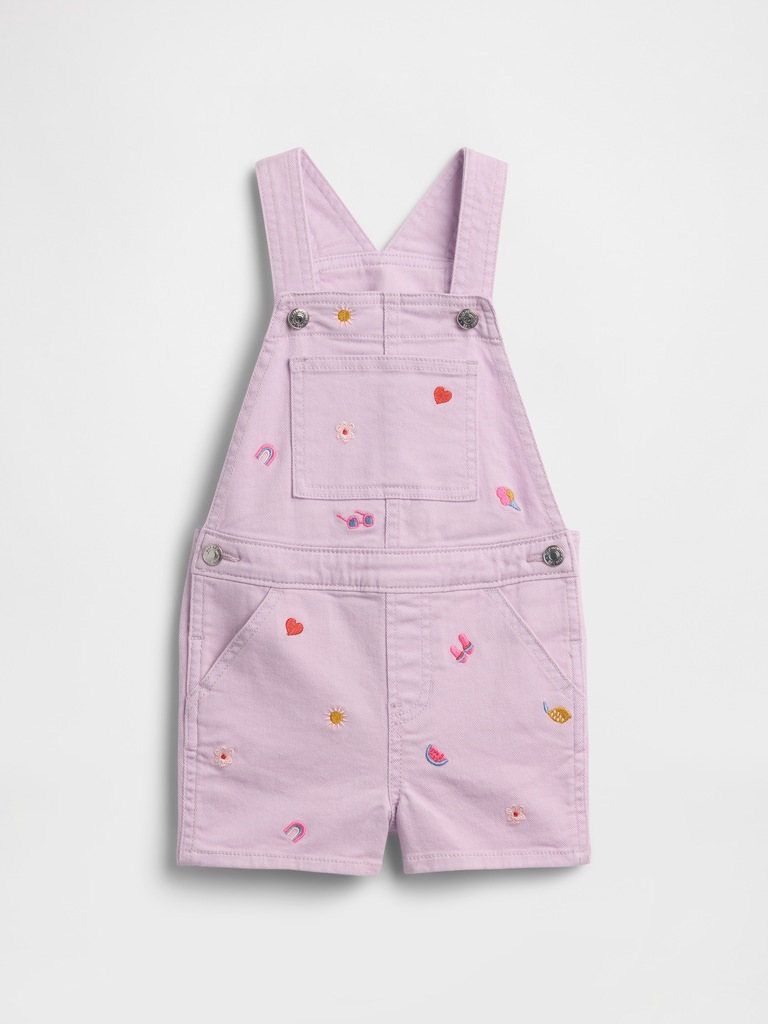 babyGap Embroidered Denim Shortalls