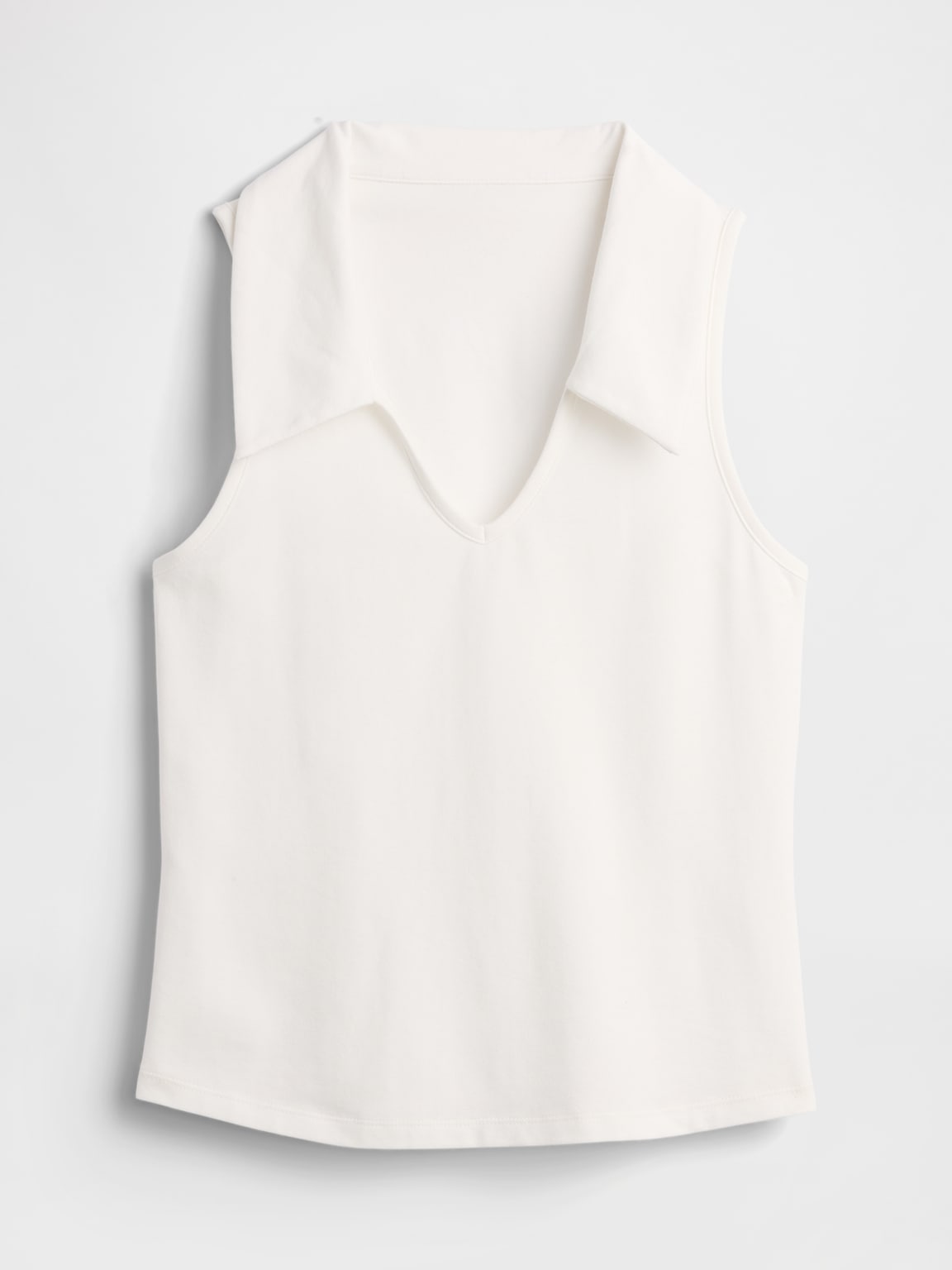 Sleeveless Scoopneck Polo Shirt