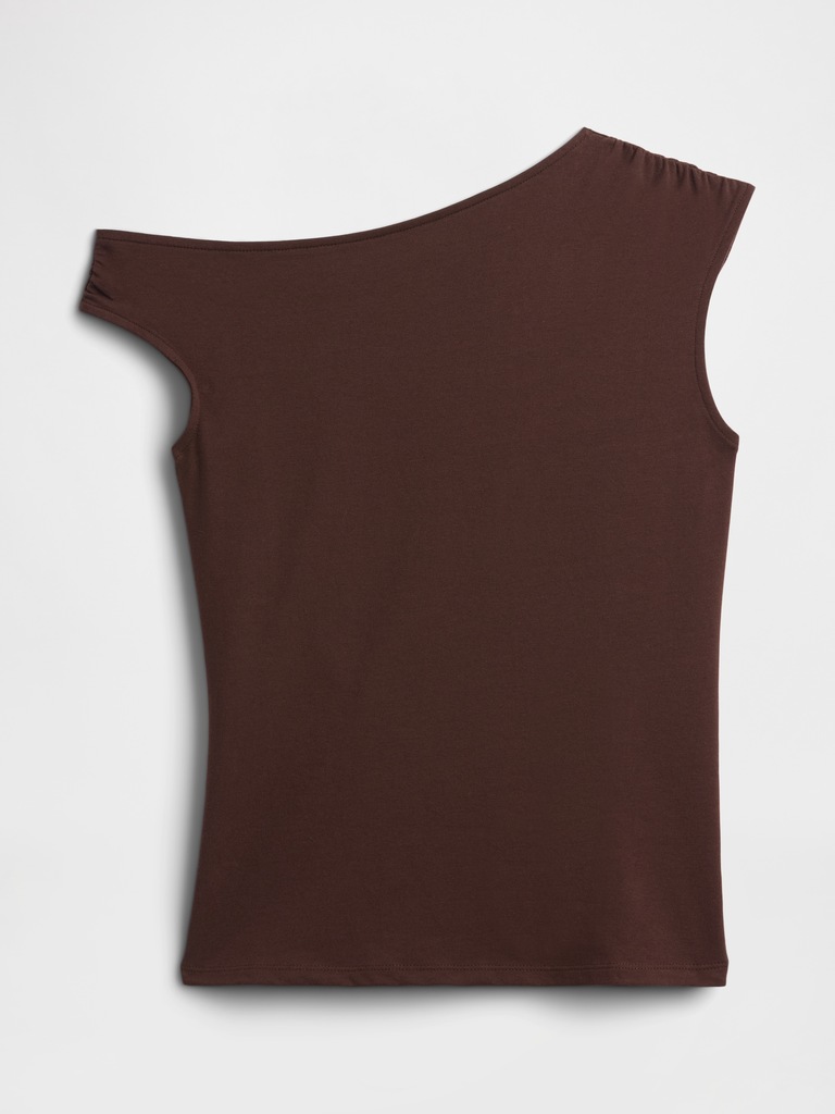 Stretch Jersey Off-Shoulder Top