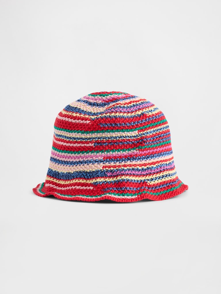 Knit Stripe Bucket Hat