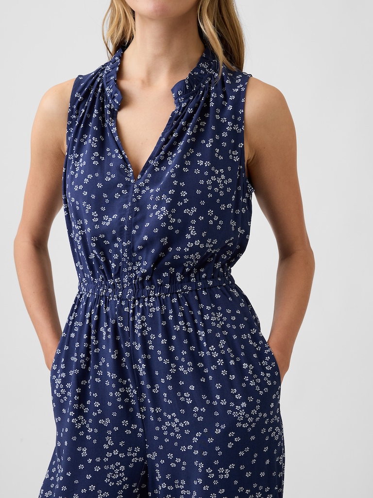 Sleeveless Wide-Leg Jumpsuit