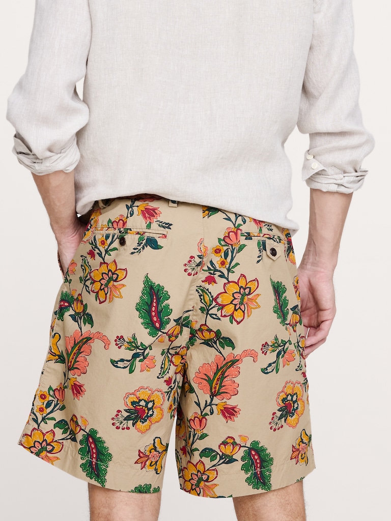 8" Floral Bermuda Short