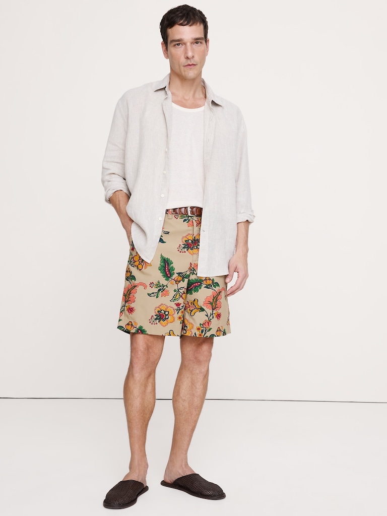 8" Floral Bermuda Short