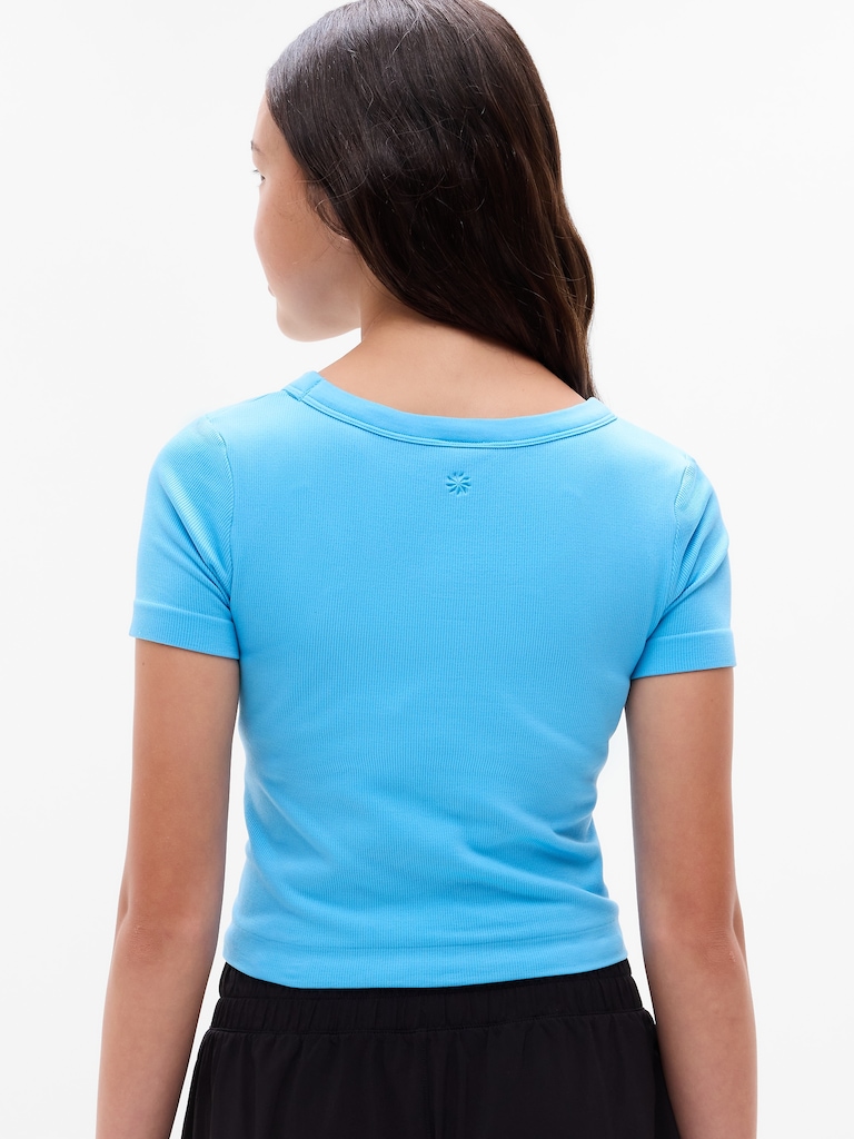 Athleta Girl Rise Above Rib Scoop Tee