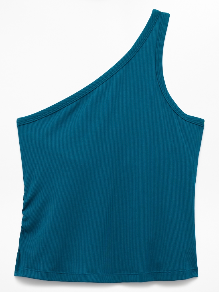 Signature Rib Asym One Shoulder Support Top