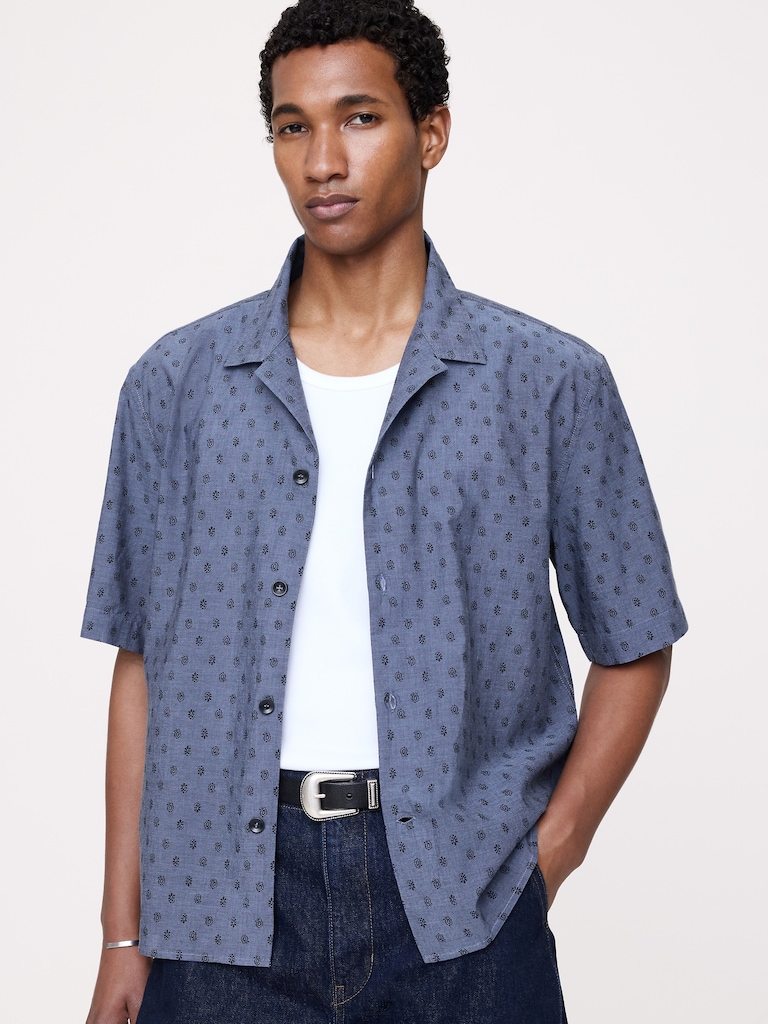 Chemise de vacances décontractée en coton léger