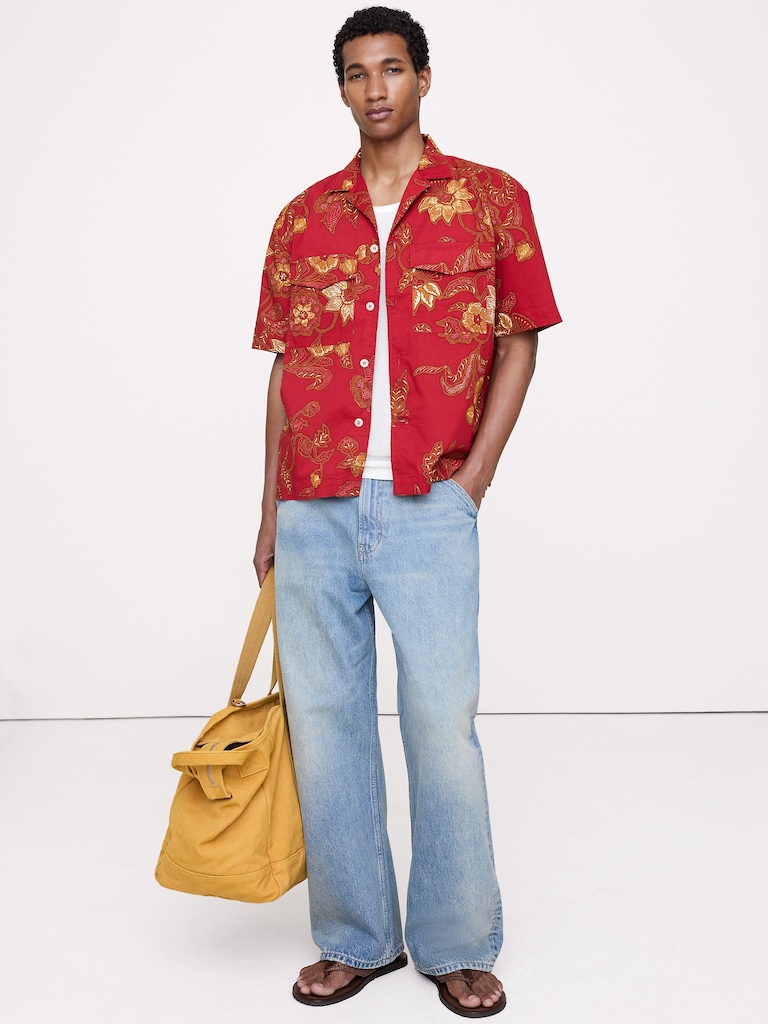 Chemise décontractée en popeline de coton Retour aux archives