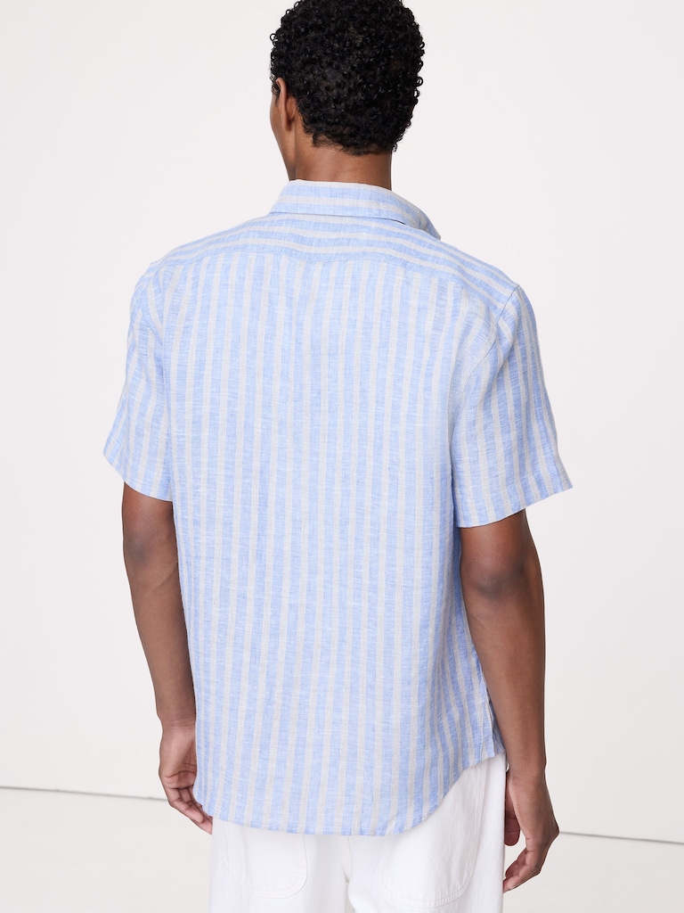 Standard-Fit Linen Short-Sleeve Shirt