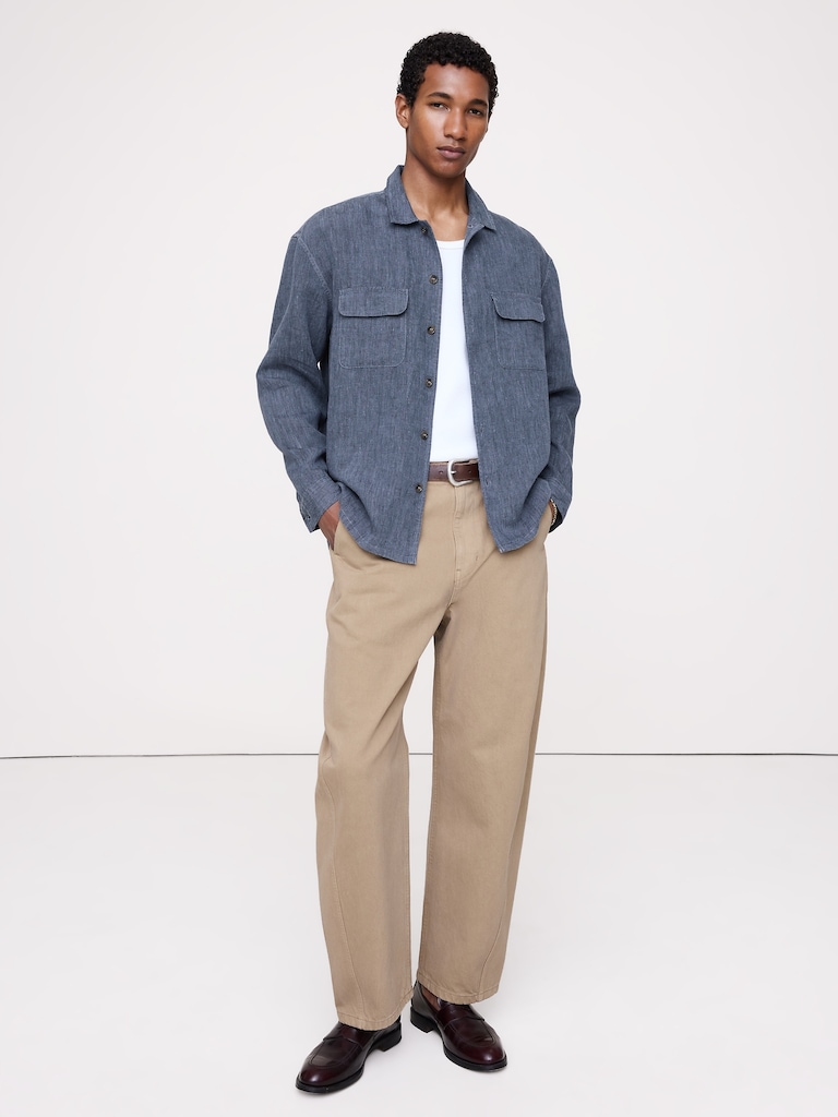 Relaxed-Fit Linen Resort Shirt