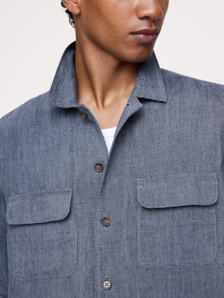 Relaxed-Fit Linen Resort Shirt