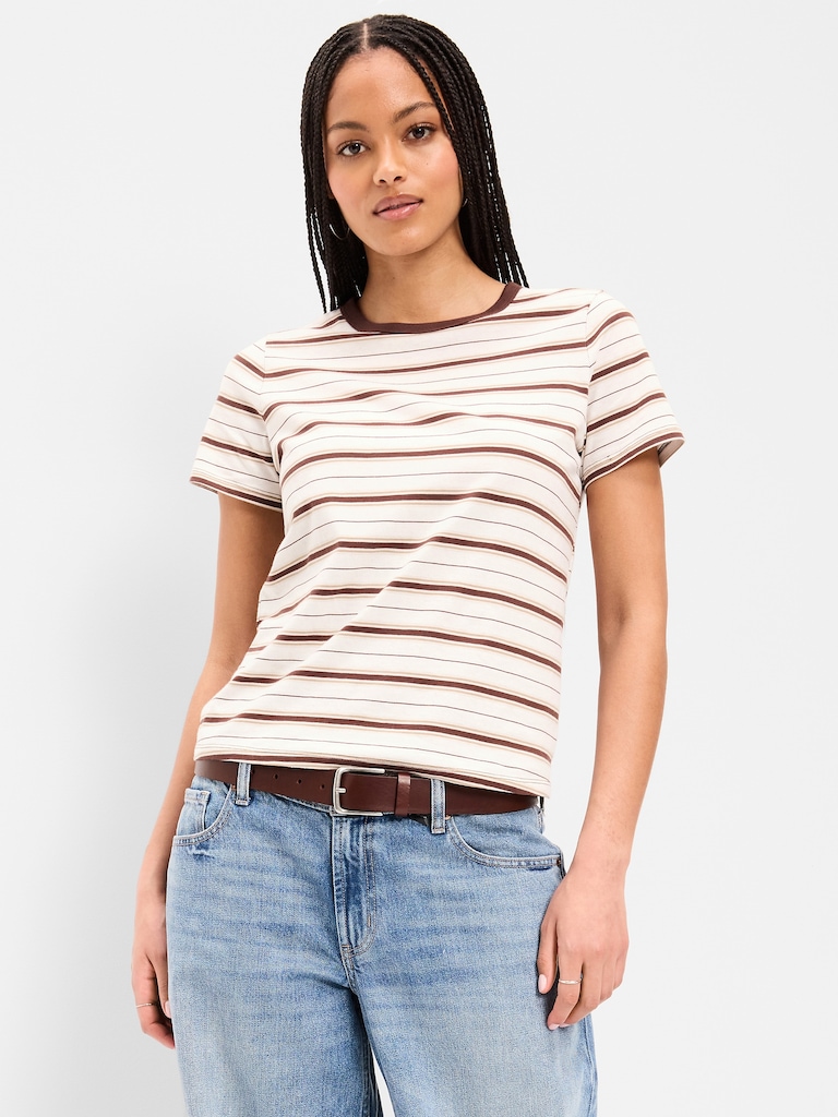 EveryWear Crew-Neck Striped T-Shirt