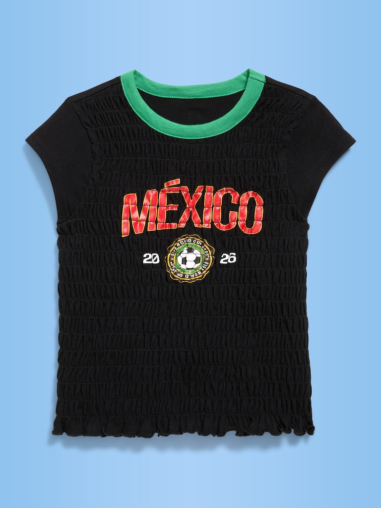 FIFA World Cup 26™ Mexico Smocked Graphic T-Shirt for Girls