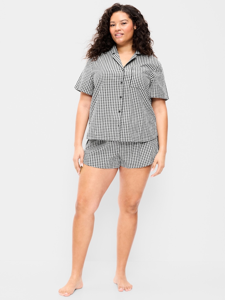 Poplin Pajama Short Set
