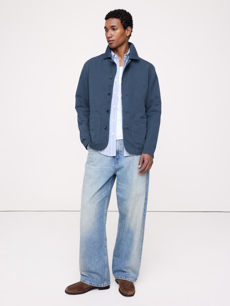 Italian Linen-Cotton Shirt Jacket