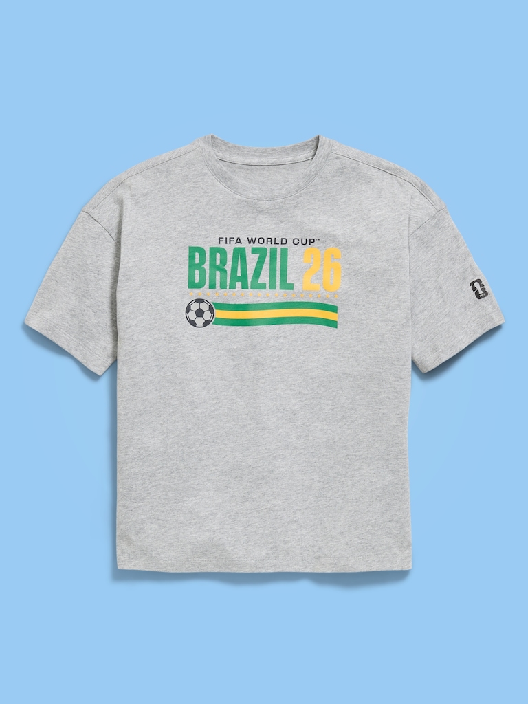 FIFA World Cup 26™ Brazil Oversized Graphic T-Shirt for Boys