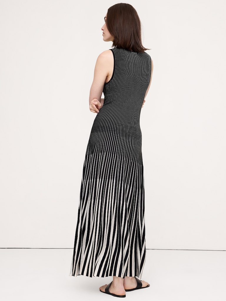 Eyelet Sweater Maxi Dress