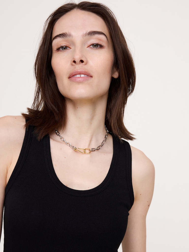 Fara Two-Tone Necklace by Laura Lombardi