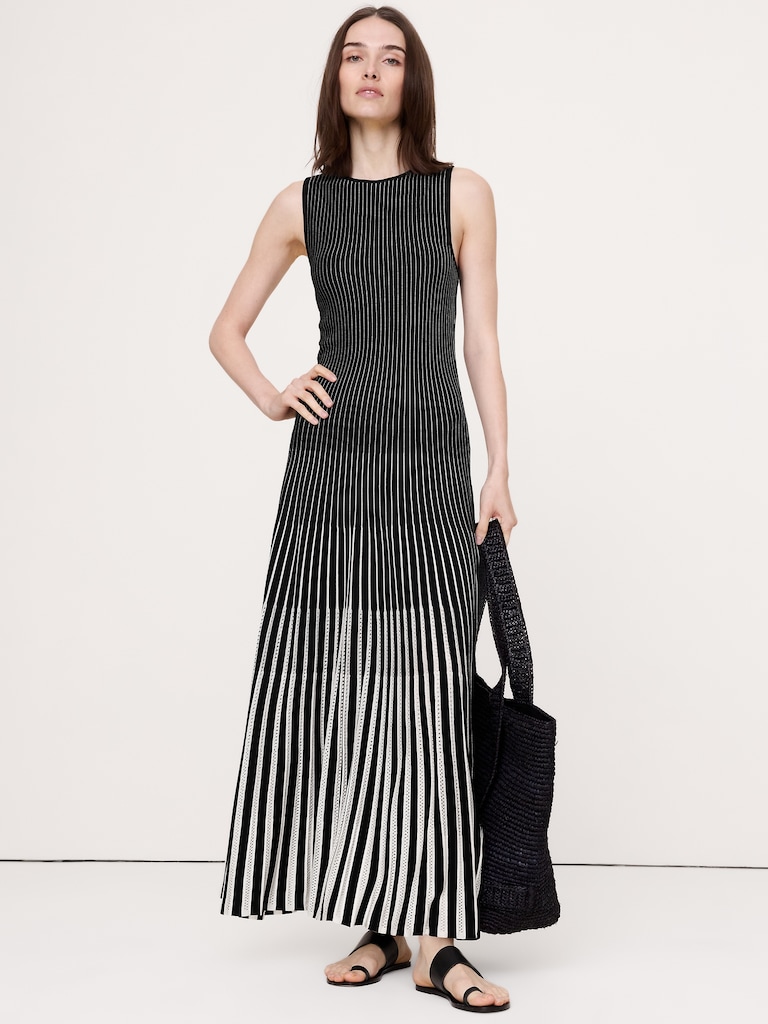 Eyelet Sweater Maxi Dress