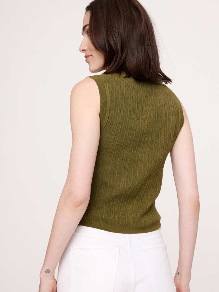 Crinkle Knit Vest