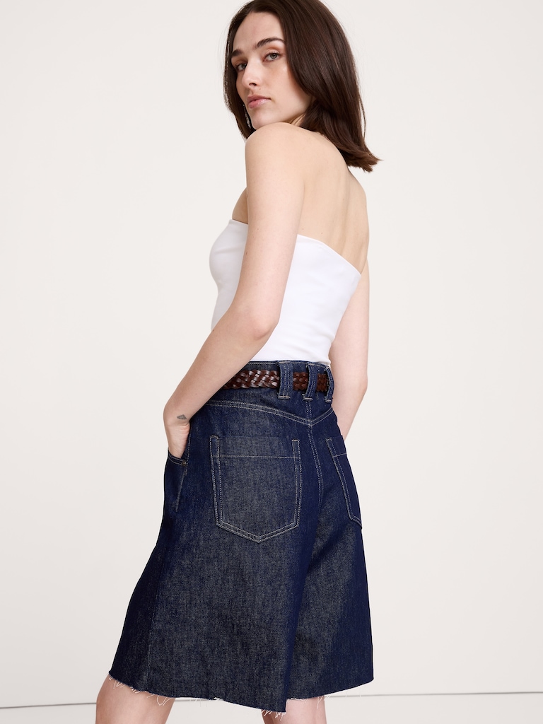Mid-Rise Cotton Bermuda Short