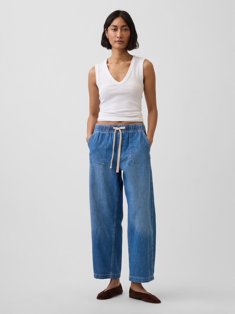 High Rise Easy Barrel Jeans