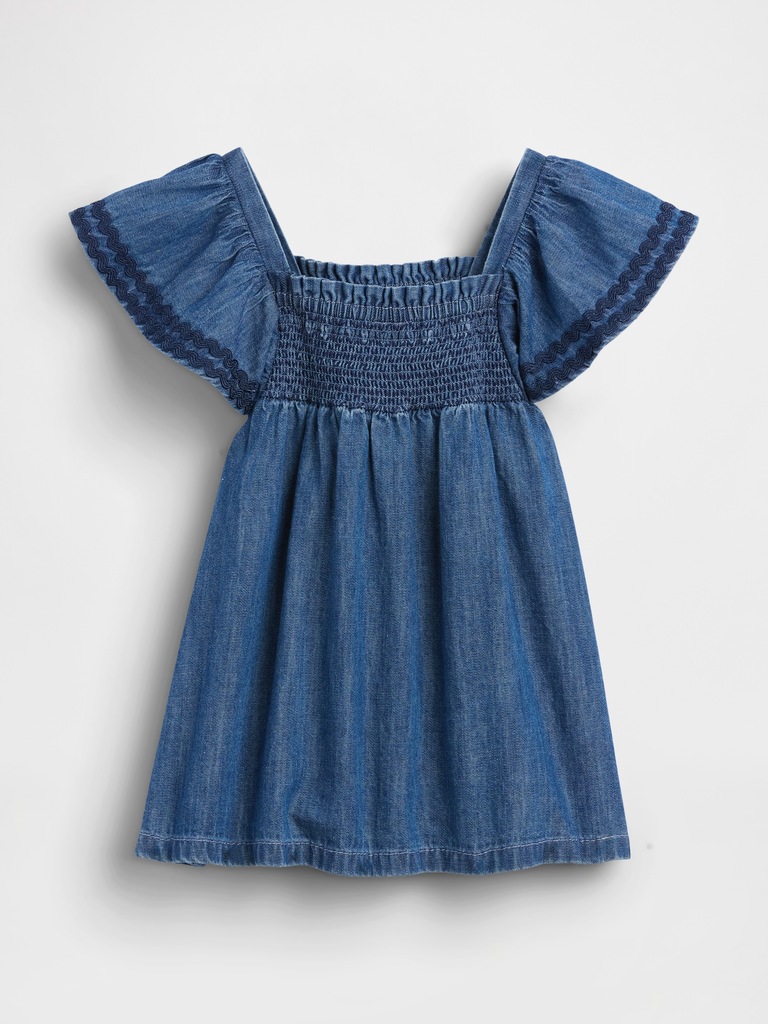 Baby Smocked Denim Dress