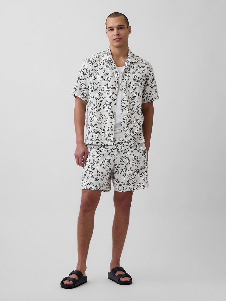 Keith Haring Textured Easy Shorts