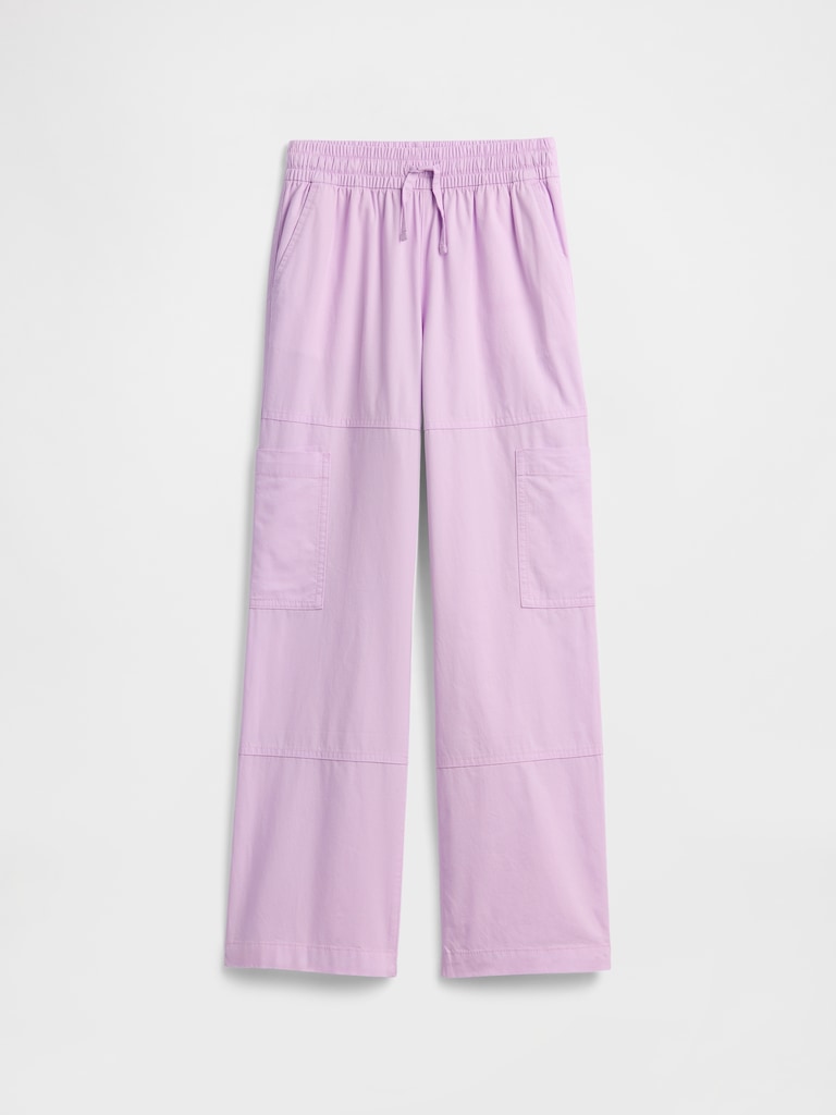 Kids Pull-On Relaxed Denim Cargo Pants
