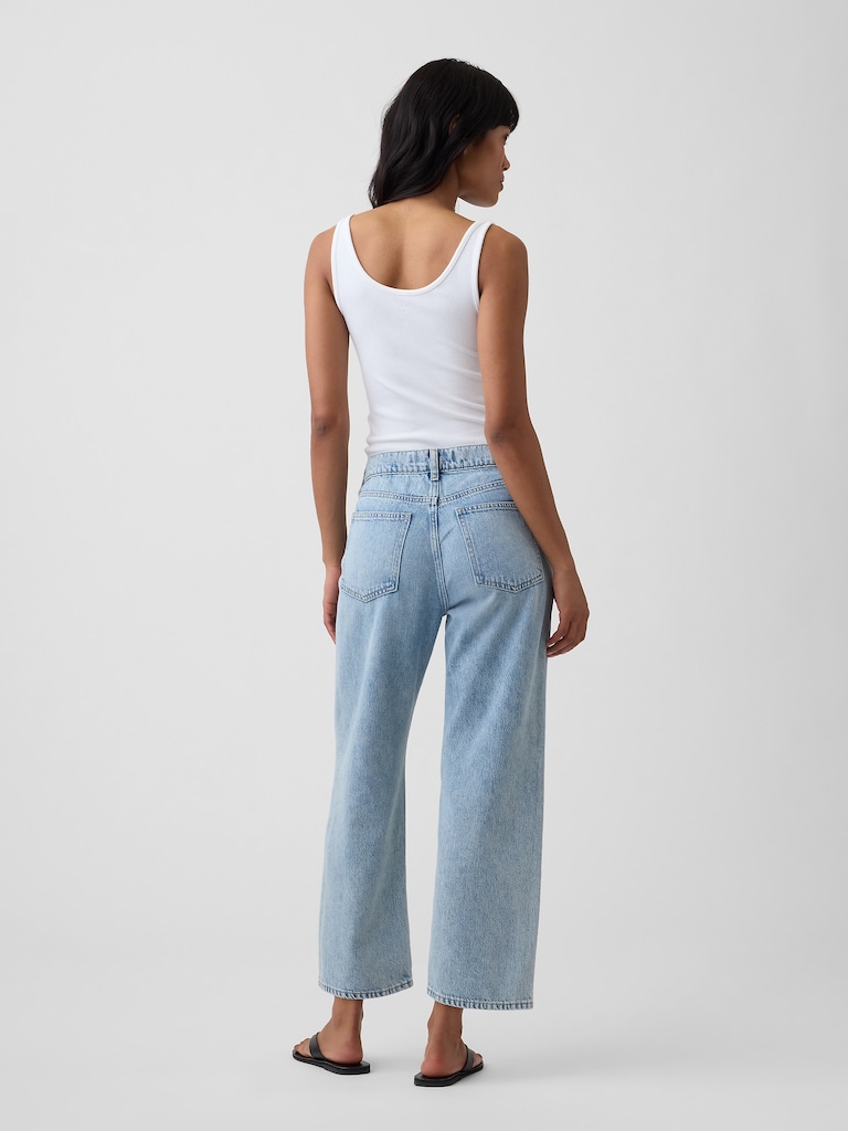 Low Slung SuperSoft Relaxed Straight Crop Jeans