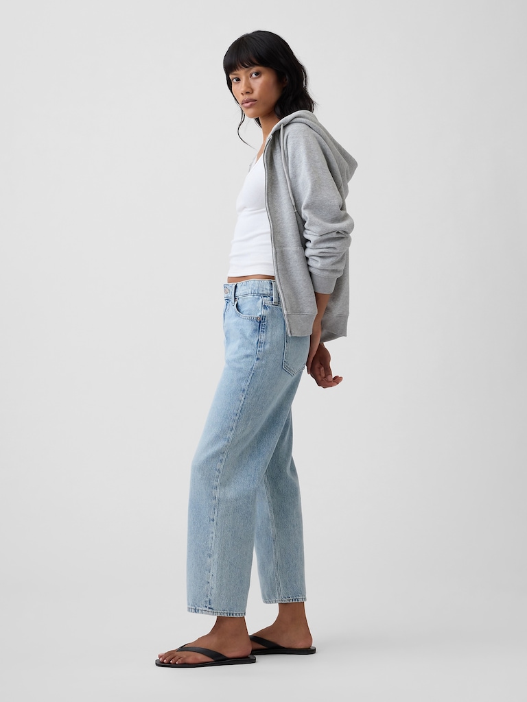 Low Slung SuperSoft Relaxed Straight Crop Jeans