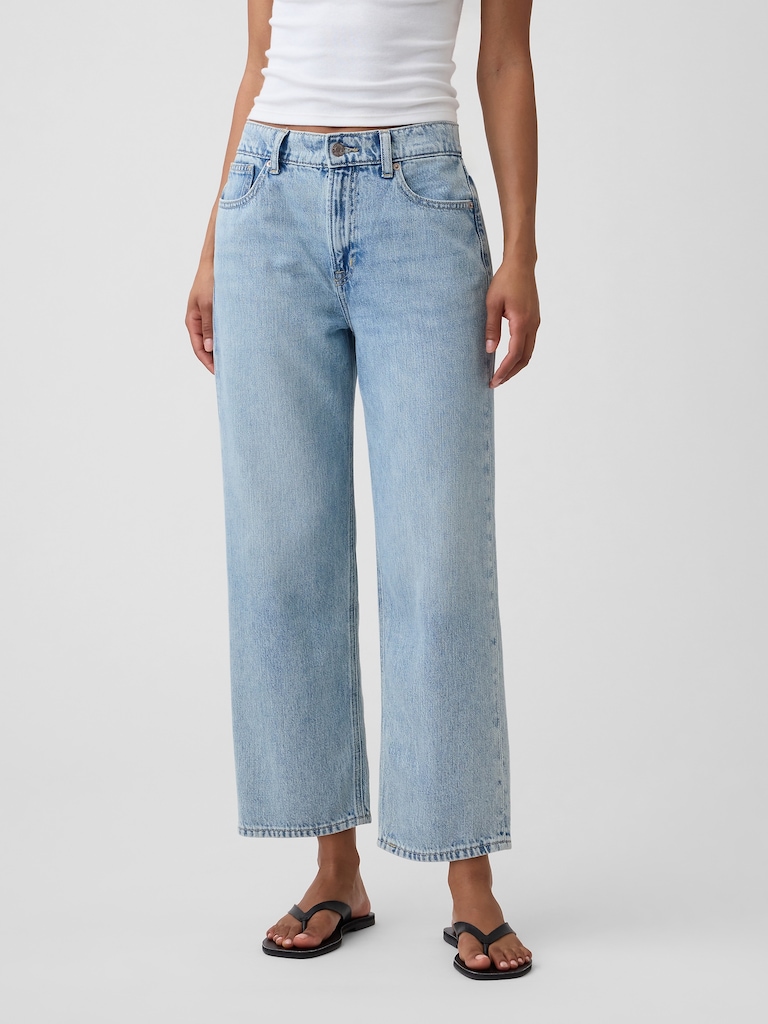 Low Slung SuperSoft Relaxed Straight Crop Jeans