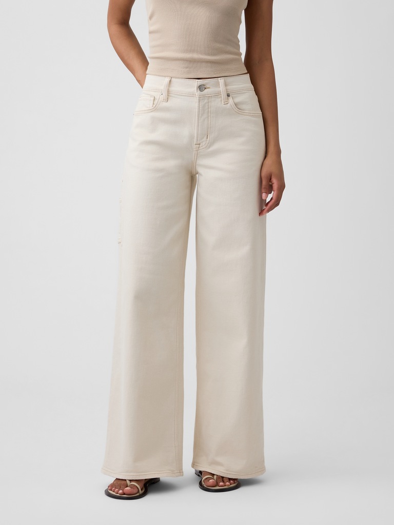 Mid Rise Wide-Leg Carpenter Jeans