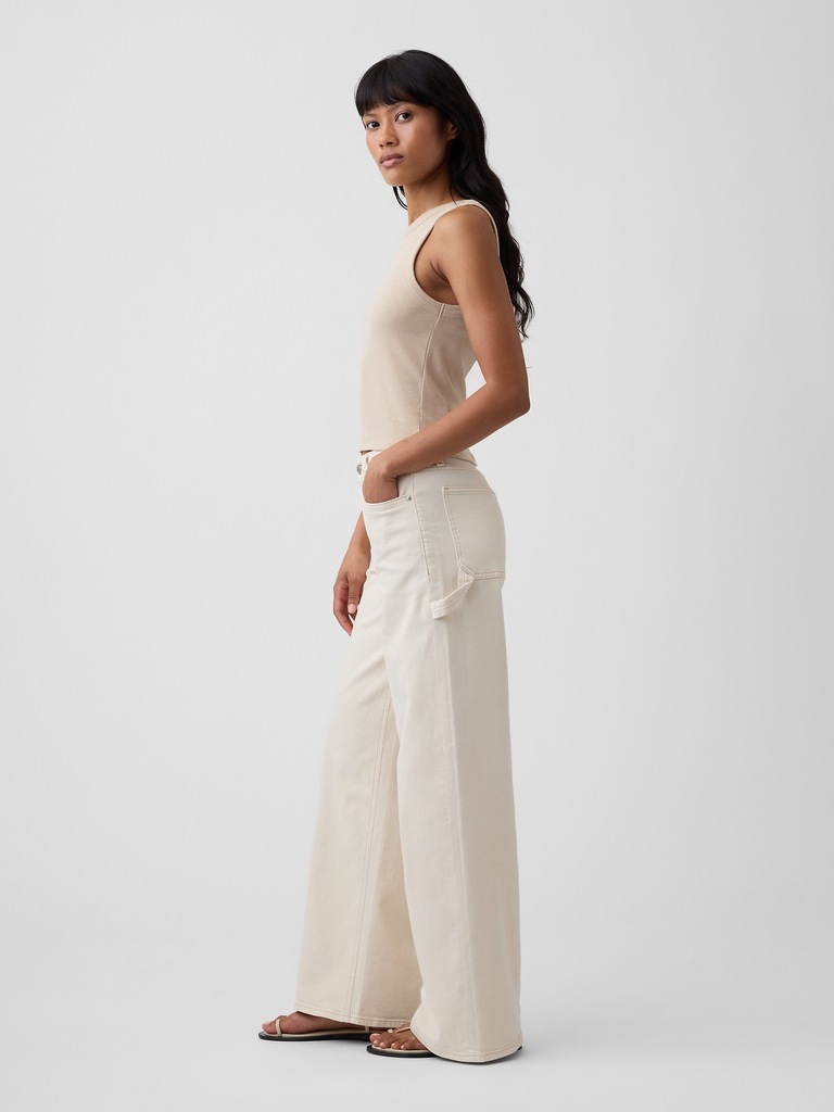 Mid Rise Wide-Leg Carpenter Jeans