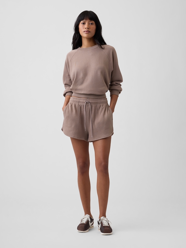 Relaxed French Terry Dolphin Shorts