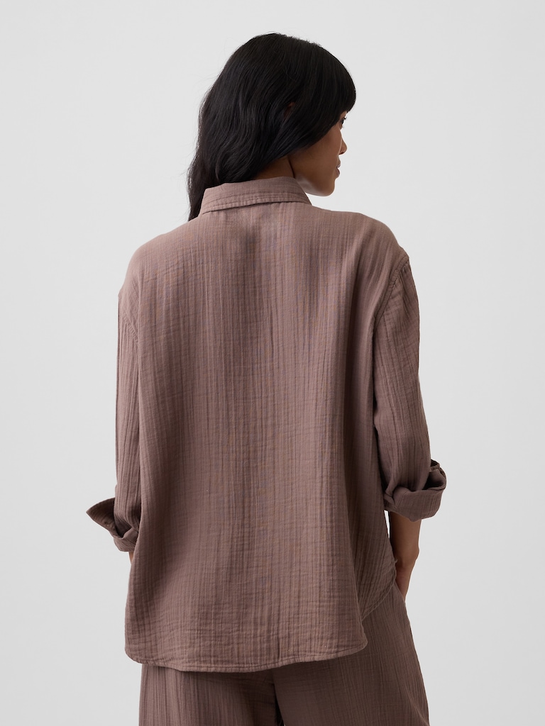 Oversized Shirt in Gauze