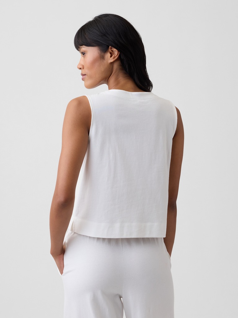 Crewneck PJ Shell Tank Top