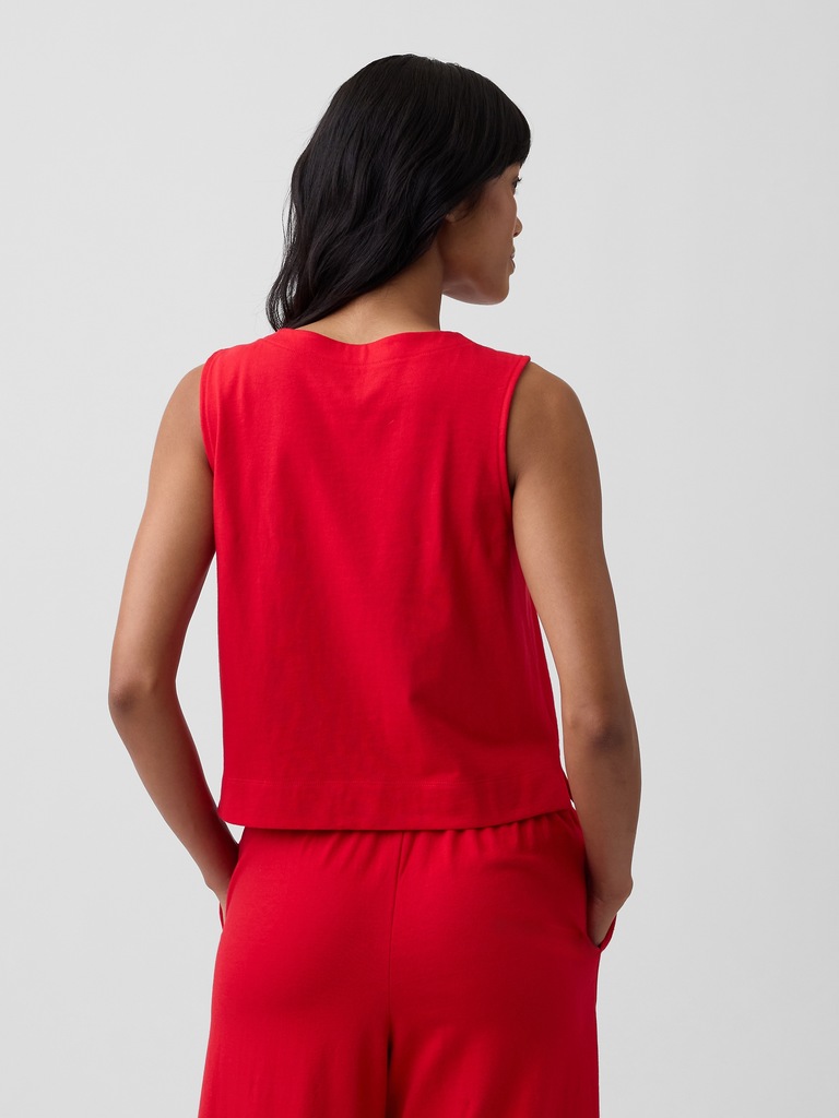 Crewneck PJ Shell Tank Top