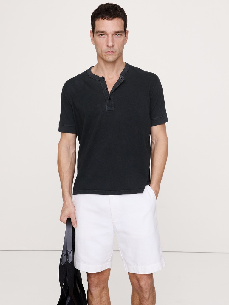 Heirloom Cotton Slub Henley T-Shirt