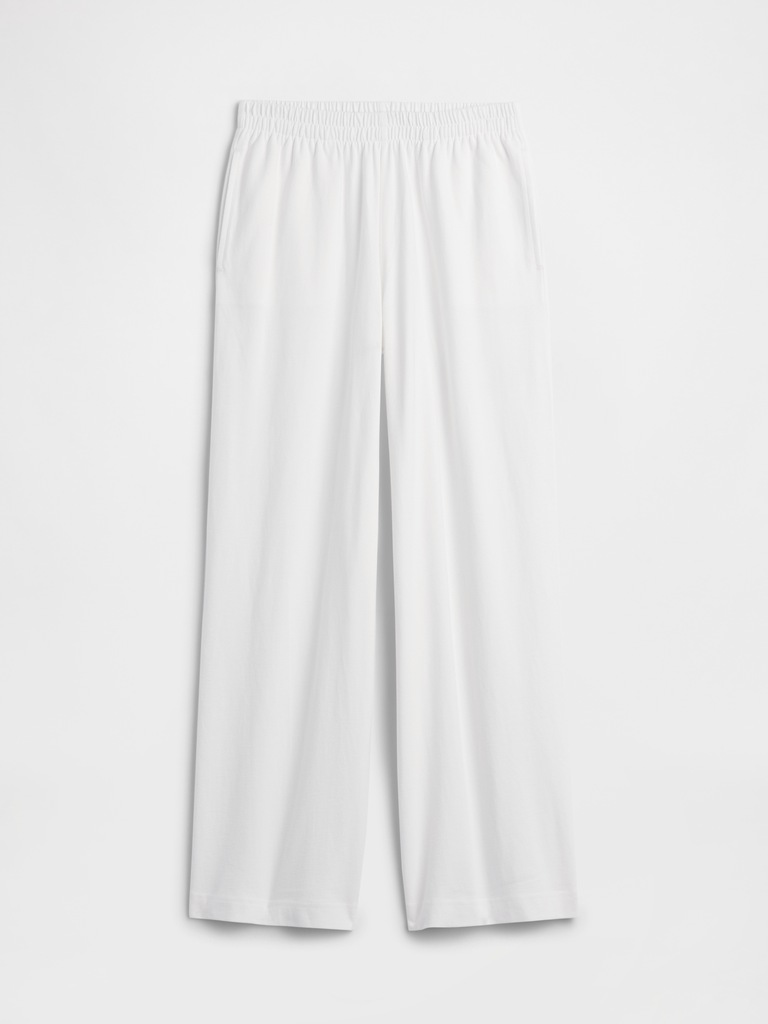 Heavyweight Pull-On Wide-Leg Crop Pants